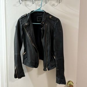 Zara - 100% leather biker jacket